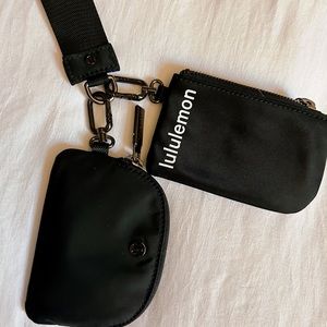 Lululemon dual pouch wristlet - black
